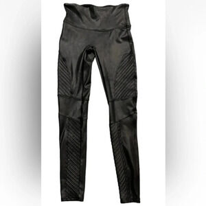 Spanx Faux Leather Moto Legging Black Womens large